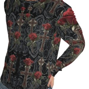 Men’s Slim fit Long Sleeve Tee ICJUK Scarlet Serenade Revolt